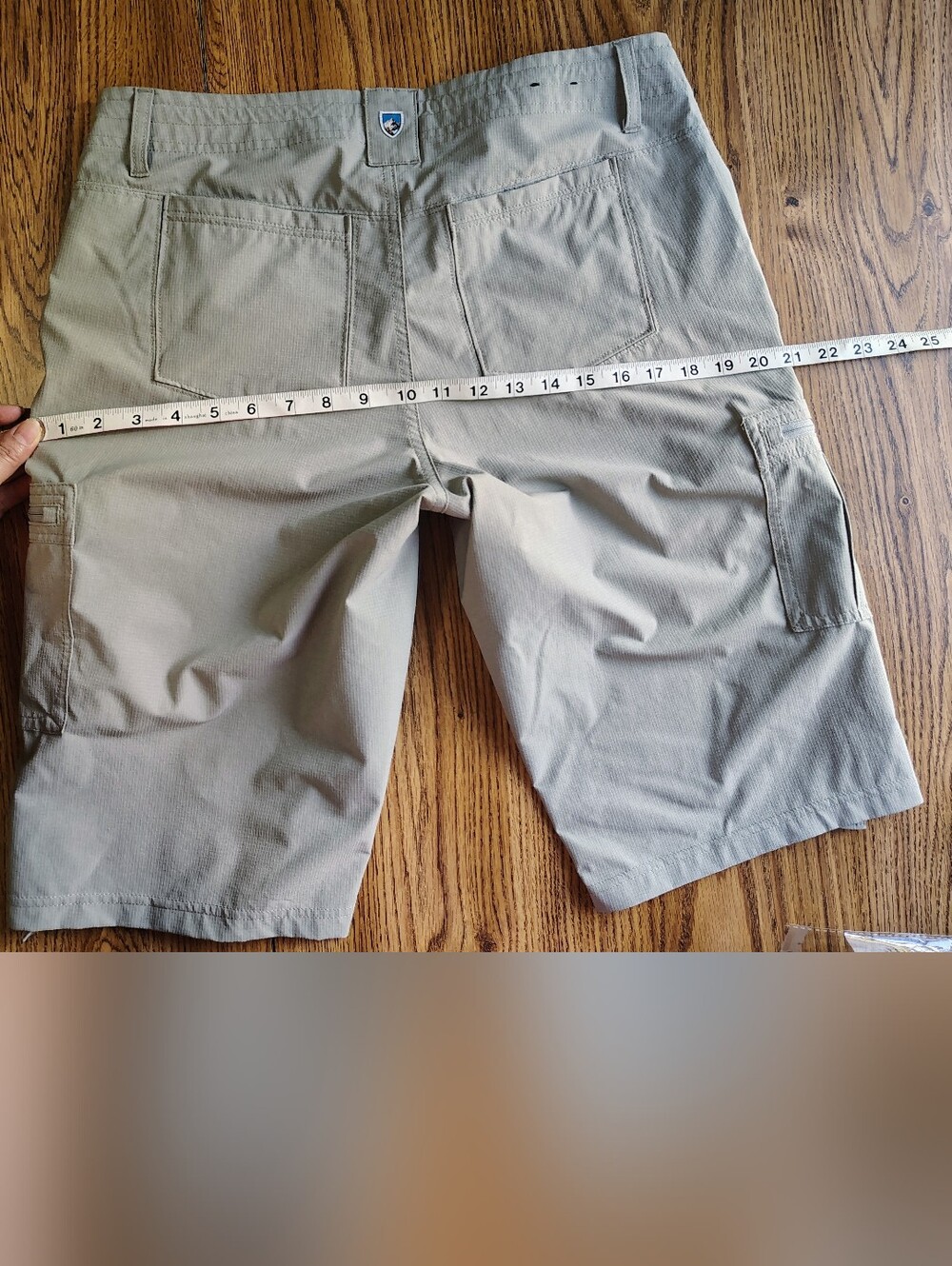 KUHL Horizon Women's Outdoor Hiking Cargo Shorts Roll Hem Stone color size 10. - Picture 10 of 15